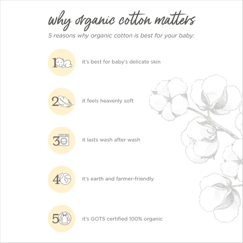 Vista 4 de Burt's Bees Baby - Enterizo para bebés niños, 100% algodón orgánico, conjunto de una pieza