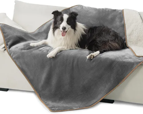 Vista 35 de Bedsure - Mantas impermeables para perros pequeños - Manta de felpa de sherpa con impresión suave lavable para perros y gatos, protector de muebles