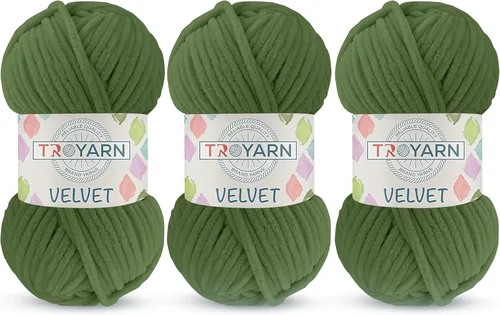 Vista 44 de Hilo de Chenilla para Ganchillo - 100g (121m), Hilo Suavísimo y Esponjoso, Perfecto para Mantas de Bebé y Amigurumi, Tamaño 6