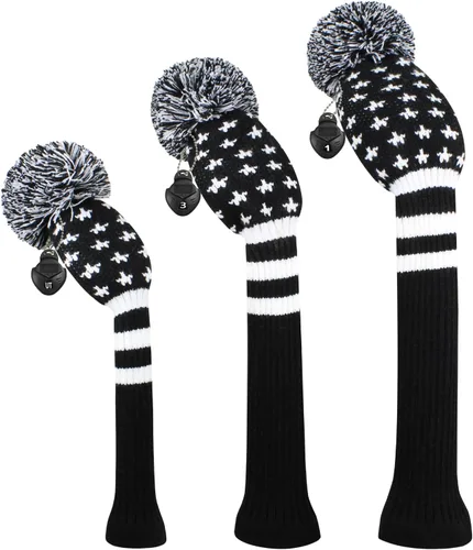 Vista 7 de Scott Edward Golf Headcovers for Woods Set of 3 Fits Well Driver(460cc) Fairway Wood and Hybrid(UT),Beautiful and Interesting Patterns