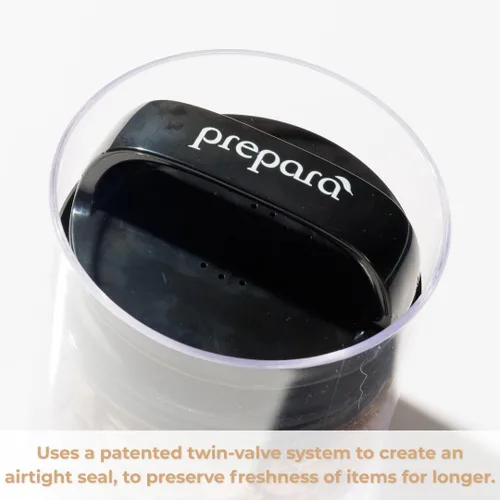 Vista 5 de Prepara Evak Fresh Saver - Almacenamiento de alimentos de plástico, pequeño/corto, negro