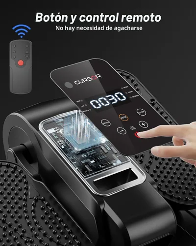 Vista 6 de Under Desk Elliptical Machine, Electric Seated Pedal Exerciser, Mini Elliptical Leg Exerciser with Remoter, 12 Level Speeds, Forward & Reverse