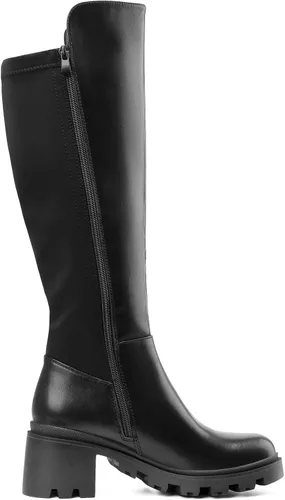 Vista 2 de DREAM PAIRS Botas altas hasta la rodilla para mujer, cómodas botas elásticas con plataforma y punta redonda para mujer