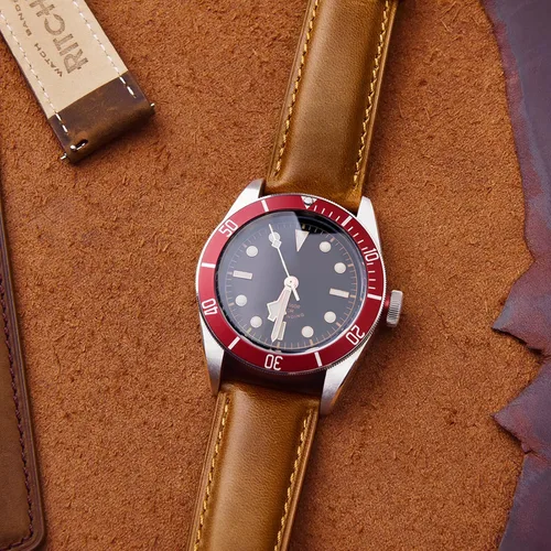 Vista 2 de Ritche - Correa de reloj de cuero de liberación rápida, 18, 19, 20, 21, 22, 23 y 24mm