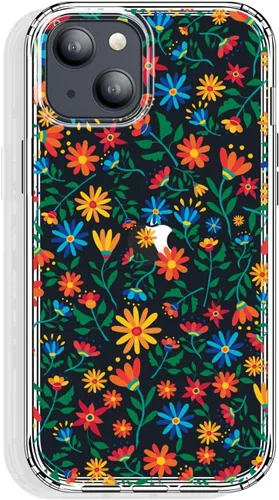 Vista 52 de GYZYA Funda transparente para iPhone 14 y iPhone 13 de 6.1 pulgadas con diseño de patrón, funda protectora delgada de TPU + parachoques a prueba