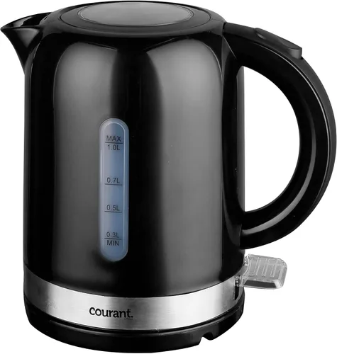 Courant Hervidor eléctrico inalámbrico de 1 litro con luz LED, 1000 W de potencia, apagado automático de seguridad, perfecto para té/café/chocolate