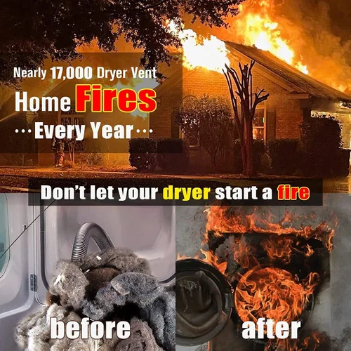 Vista 7 de Sealegend Kit de limpiador de ventilación de secadora de 2 piezas y cepillo flexible de pelusa para secadora, accesorio para manguera de vacío