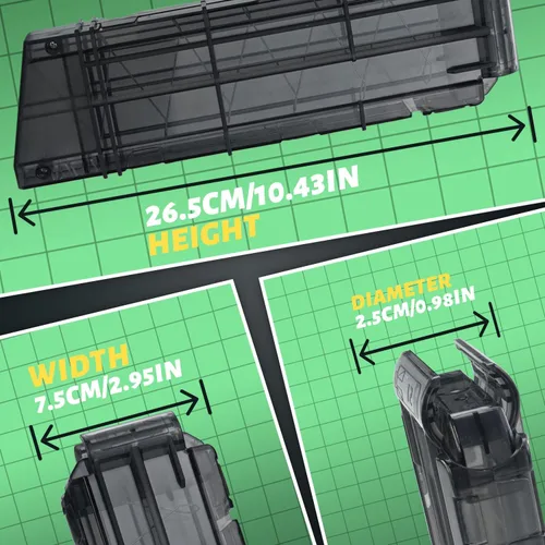 Vista 2 de TORMEN Recarga rápida Ultra Clip, cargadores de 12 dardos compatibles con Nerf Ultra Magazine