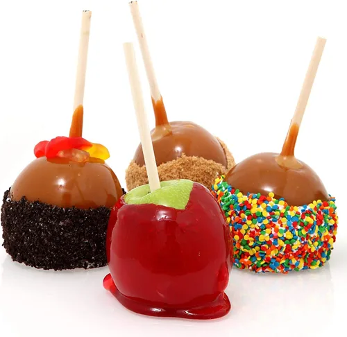 Vista 4 de Bits N Things Paquete de 50 cajas transparentes grandes de manzana confitada, ideal para manzanas estándar y de gran