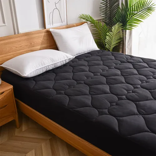 Vista 8 de Holawakaka Heart Mattress Topper King Size Extra Thick Mattress Pad for Back Pain Ultra-Soft Breathable Quilted Bed Cover with 8-18 Inch Deep Pocket