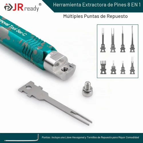 Vista 5 de JRready ST5347 - Kit de herramientas extractor de pines mejorado con 2 asas de almacenamiento y 26 puntas de repuesto, kit de herramientas