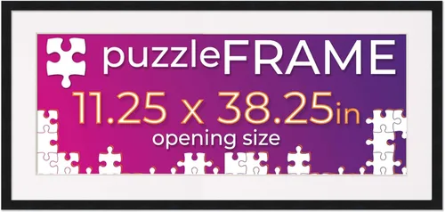 Vista 65 de Poster Palooza Kit de marco de rompecabezas de 11.25 x 38.25 pulgadas. El kit incluye hojas de pegamento para rompecabezas, marco de rompecabezas
