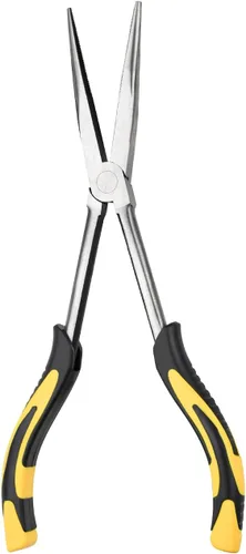 Vista 11 de Alicates de Punta Larga Premium de 6'' y 8'', Precisión de Sujeción de Papel, Acero de Alto Carbono, Agarre Suave con Cortador de Alambre, Alicates