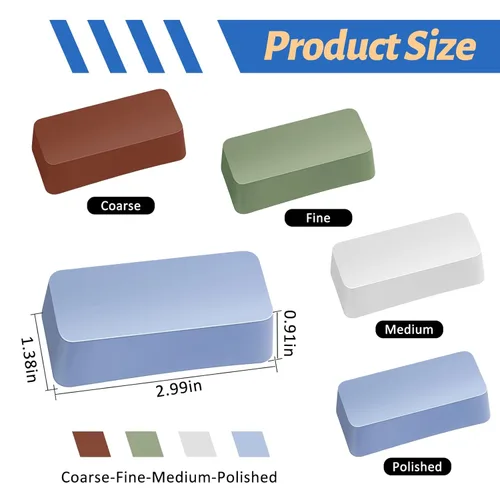 Vista 3 de Amylove Ruedas de Pulido Airway de 8 Pulgadas Kit de Pulido de Ruedas de Aluminio con Diámetro de Orificio de Eje de 5/8 Pulgadas, Compuesto