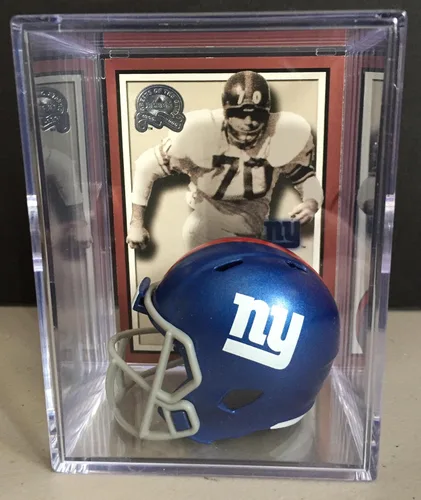 New York Giants NFL Helmet Shadowbox w/ Sam Huff card