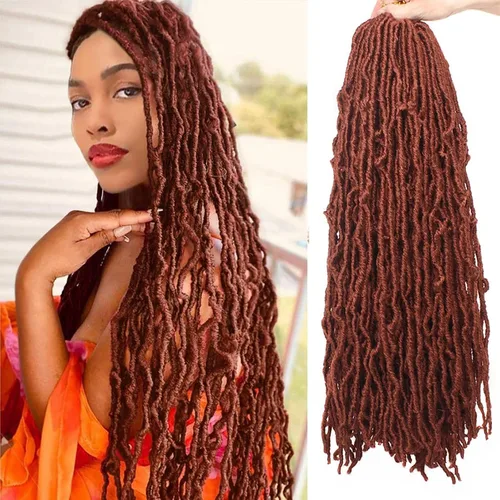 Vista 8 de Extensiones de pelo sintético, estilo diosa, rizado, ondulado, trenzas, pre-rizado, suave, para mujeres
