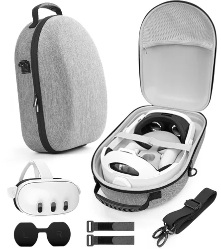 YRXVW Carrying Case Compatible with MetaOculus Quest 3 and Accessories, Hard Travel Bag for Lightweight and Headset and Touch Controller and