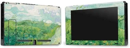 Vista 2 de Skinit Decal Gaming Skin Compatible with Nintendo Switch Bundle - Officially Licensed Green Wheat Fields by Vincent Van Gogh Design