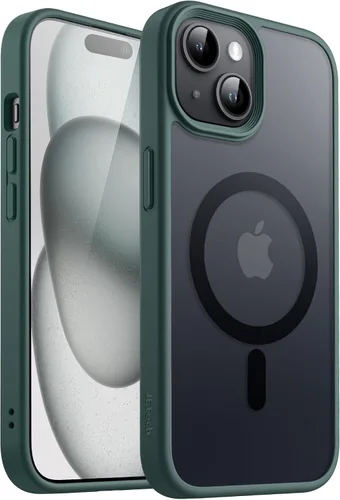 Vista 34 de JETech Funda magnética mate para iPhone 15, color negro