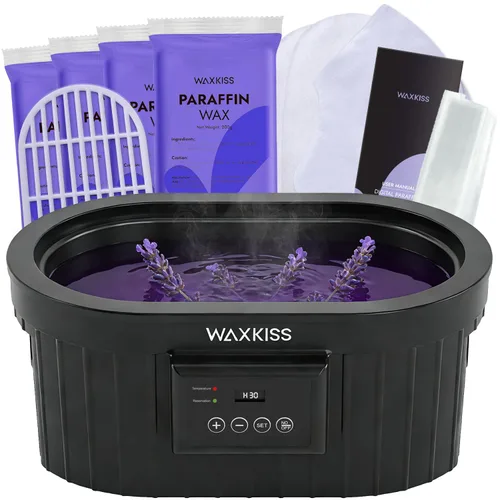 Waxkiss - Máquina de cera de parafina para manos y pies, baño de parafina de 169.1 fl oz con calentador de cera de parafina de lavanda para spa