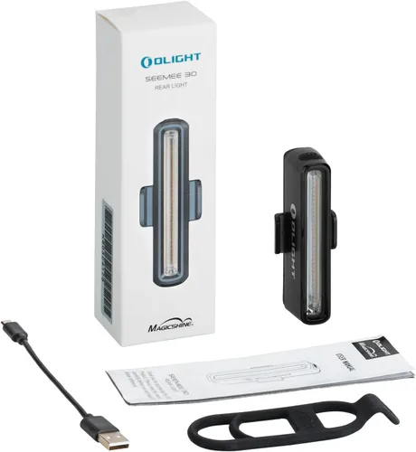 Vista 9 de OLIGHT Seemee 30 C Luz trasera de 30 lúmenes, visibilidad de 230 grados, rango visible de 2,624.7 ft, luz recargable por USB, IPX6 impermeable