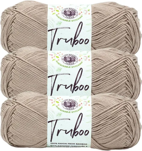 Vista 9 de Lion Brand Yarn Truboo Yarn, Azul (1 madeja)
