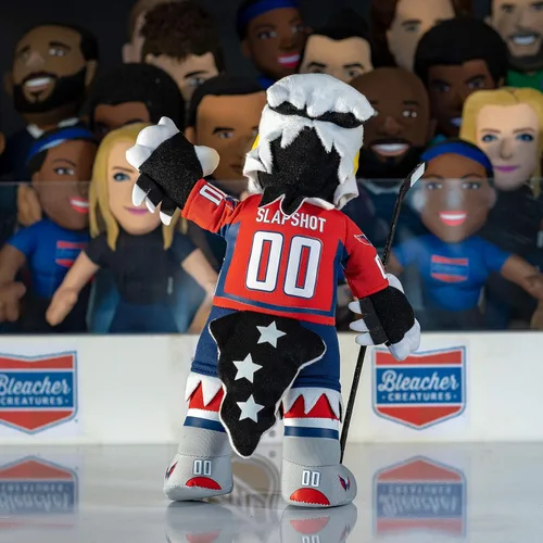 Vista 29 de Bleacher Creatures Anaheim Ducks Wild Wing - Figura de peluche de mascota de la NHL de 10 pulgadas (uniforme triangular verde azulado), una mascota