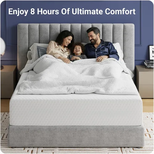 Vista 8 de Avenco - Colchón tamaño King de 10 pulgadas de bambú con carbón activado en una caja, de espuma viscoelástica para alivio del dolor y sueño