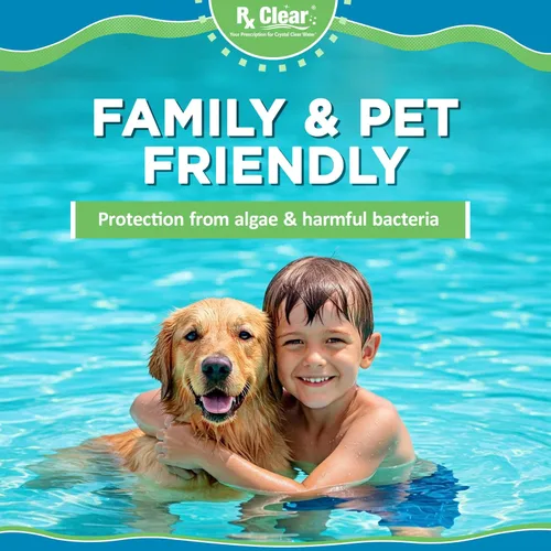 Vista 3 de Rx Clear Tabletas de cloro de 1 pulgada 5 libras Usar tabletas como bactericida, algicida y desinfectante en piscinas Estabilizadas, de larga