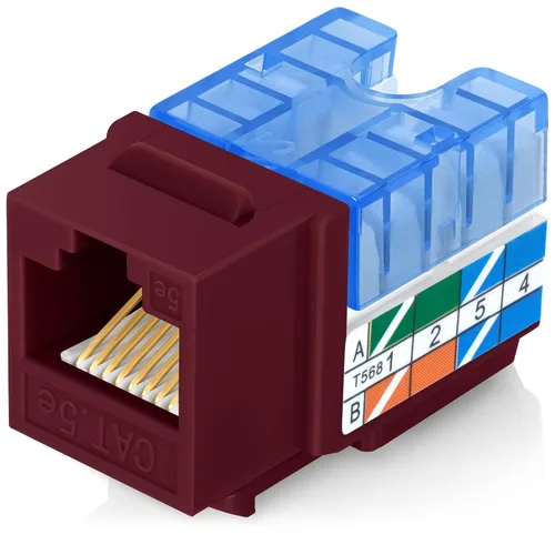 Vista 10 de Everest - Paquete de 10 conectores Keystone RJ45 Cat6A en ángulo de 90°, color blanco, conectores RJ45 hembra de perfil delgado, conector Keystone