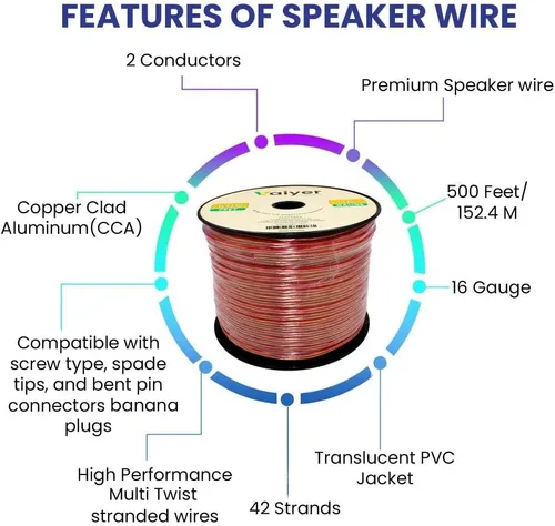 Vista 4 de Vaiyer Kit de sistema de audio para el hogar, amplificador Bluetooth de 6 canales de 6000 vatios con 6.5 pulgadas, 12 unidades de 200 W cada uno
