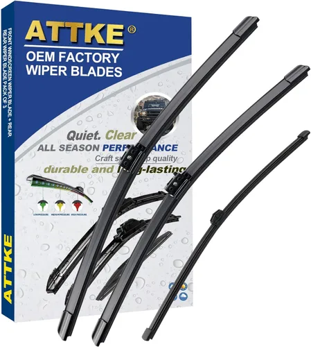 Vista 17 de ATTKE Limpiaparabrisas trasero, limpiaparabrisas trasero de 10 pulgadas para Jeep Compass 2007-2017 Jeep Patriot 2007-2017, estilo original OE