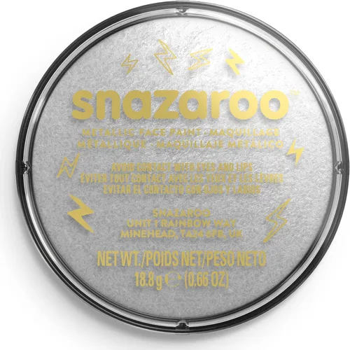 Vista 14 de Snazaroo - Pintura metálica para rostro y cuerpo, olla de 18,8 g (0,66 oz), plateada