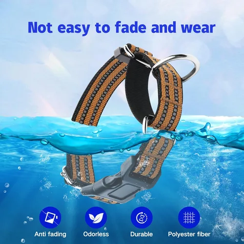 Vista 28 de Martingale - Collar para perro, collar reflectante ajustable de nailon con hebilla de liberación rápida (verde manzana, talla S)