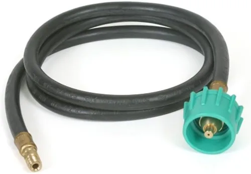 Vista 8 de Camco Conector de manguera de propano coleta de 12 pulgadas, conecta el cilindro de propano a un regulador de propano de caravana o remolque
