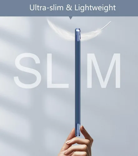 Vista 7 de MoKo Funda compatible con tablet Amazon Kindle Fire Max 11 (13ª generación, versión 2023) de 11 pulgadas, funda delgada de piel sintética con azul