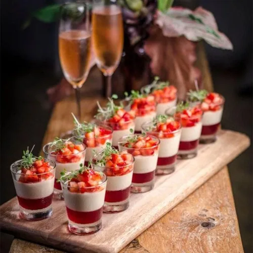 Vista 8 de Tebery 30 Piezas Vasos de Chupito de 60ml, Juego de 2oz Vasos de Chupito de Base Pesada, Vasos de Chupito de Vidrio Redondo, Vidrio Transparente