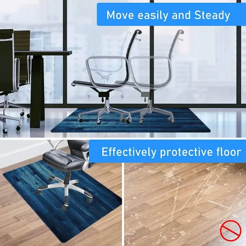 Vista 114 de Teal Hardwood Floor Desk Chair Mat, Painted Wood Board Horizontal Lines Birthdays Easter Holiday Print Backdrop Image, Protects Hardwood Floor Under