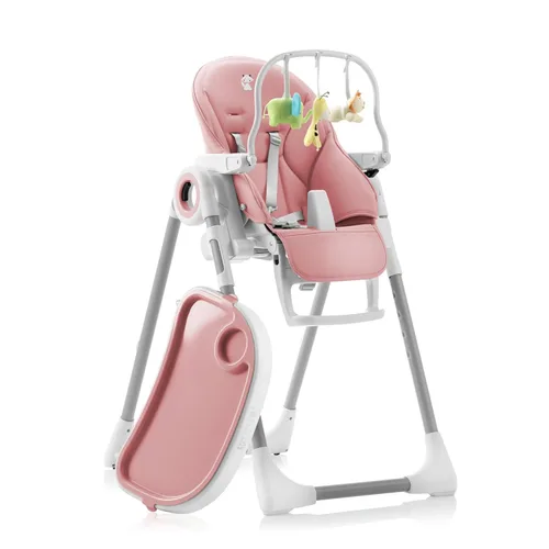 Vista 11 de Silla alta para bebé ajustable a 7 alturas diferentes - Sillas altas plegables para bebés y niños pequeños - Silla para comer de bebé - Azul