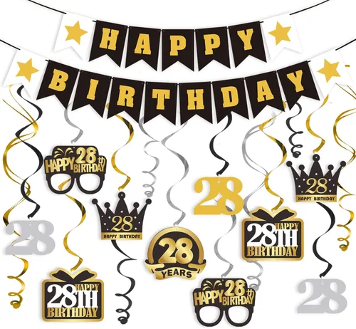 Vista 70 de LINGTEER - Set de banderines de decoración para cumpleaños