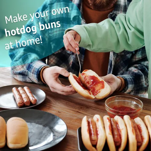 Vista 4 de LURCH Molde para bollos para perros calientes Molde de silicona antiadherente flexible para hornear Bandeja de pan, rollos, pasteles y Eclair