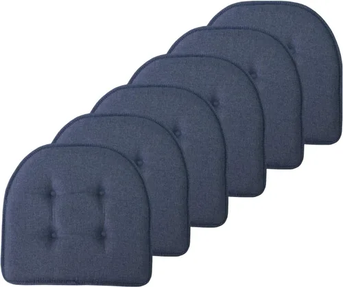 Vista 41 de Sweet Home Collection - Cojín de espuma viscoelástica para silla con capitoné, antideslizante, en forma de U, de 17 x 16 pulgadas, a cuadros Cuadros