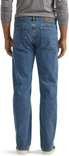 Vista 3 de Wrangler Authentics - Jeans de ajuste estándar y cintura Comfort Flex para hombre