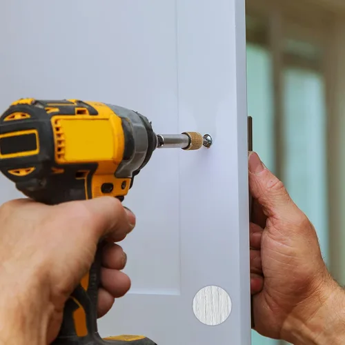 Vista 7 de Tenare 648 piezas calcomanías adhesivas para cubrir agujeros de tornillos, calcomanías de veta de madera para muebles, 12 colores, impermeables