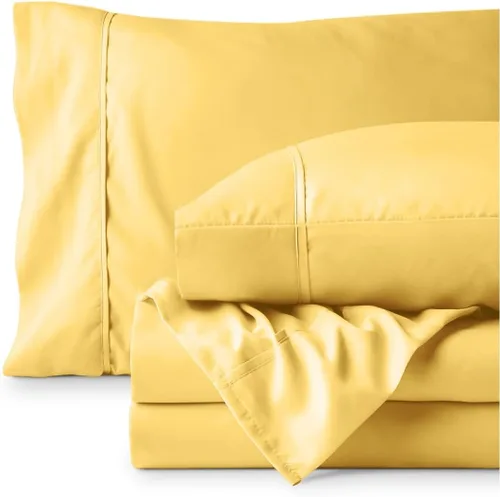 Vista 167 de Bare Home Sheet Set 1800 Ultra-Soft with 2 Pillowcases (Twin XL, Dark Blue)