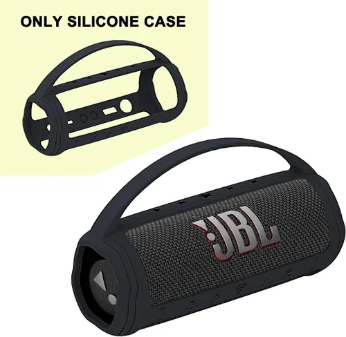Vista 2 de JCHPINE Funda de silicona para altavoz Bluetooth portátil JBL Flip 6, soporte de transporte protector para accesorios de altavoces JBL Flip 6