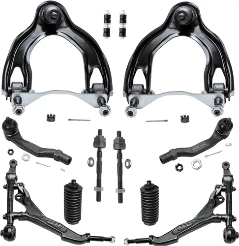 Vista 88 de Detroit Axle - Kit de suspensión RWD Front End de 16 piezas para Chrysler 300 Dodge Charger Challenger 11-14, 6 brazos de control, 4 barras