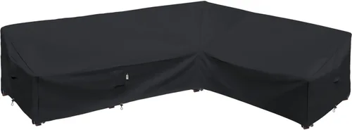 Vista 49 de Funda modular resistente para exteriores, 104 x 83 pulgadas, protector de sofá modular 600D impermeable para patio, fundas en forma de L, Caqui