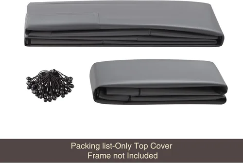 Vista 3 de Gardesol Toldo de repuesto para cochera, cubierta superior de repuesto para marco de cochera de 12 x 20 pies, lona impermeable de 6.35 oz