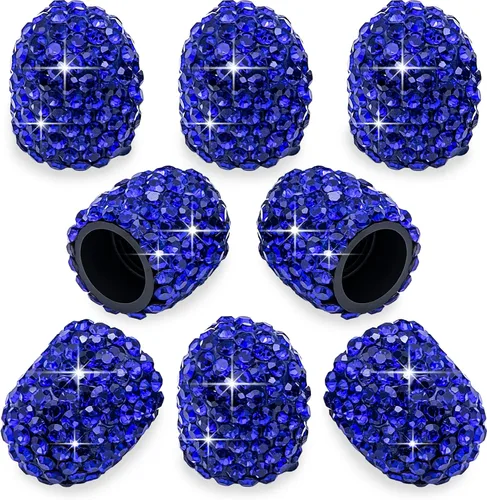 Vista 38 de 4 tapas de válvula de vástago de neumático de diamantes de cristal brillante, a prueba de polvo, tapas universales para válvulas de neumáticos